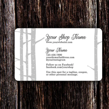 

Personalized Business Cards | Birch Tree Business Cards | Forest Business Cards | 3.5x2" Set of 50Business Cards