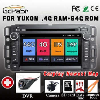 

IPS DSP 4GB DVD 2 Din Android 9 Car Radio Multimedia Player for GMC Chevrolet Chevy Yukon Sierra TahoeAcadiaSuburban navegación