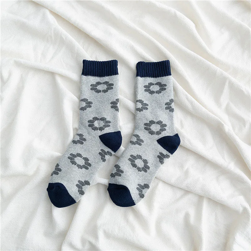 Gray Socks Продукт, носки, Осень-зима, стильные милые носки для женщин, персонажи, дизайн Харадзюку, жаккардовый носок, подарок для женщин - Цвет: Gray Socks