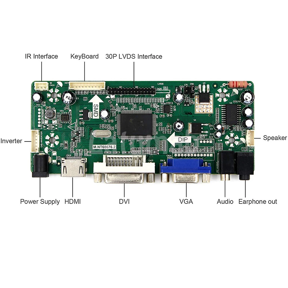 HDMI+DVI+VGA+Audio Controller Board Driver Kit for LTN141W1-L01/L02/L03/L04/L05