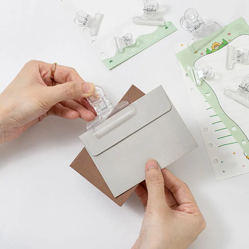 Mohamm 1PC Student Test Paper Sorting Small Clip Office File Folder Photo Message Clip Stationery School Supplies paper clips