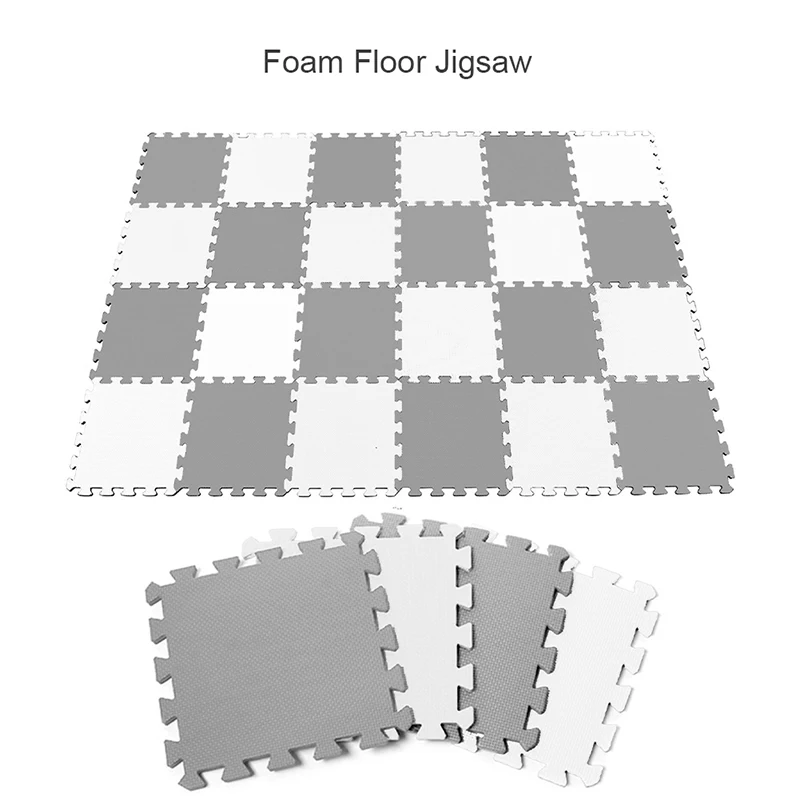 20 шт./партия мягкий EVA пены детский коврик для детских игр черный белый цветной пазл напольный коврик с мозаичным рисунком пены EVA для пола головоломки