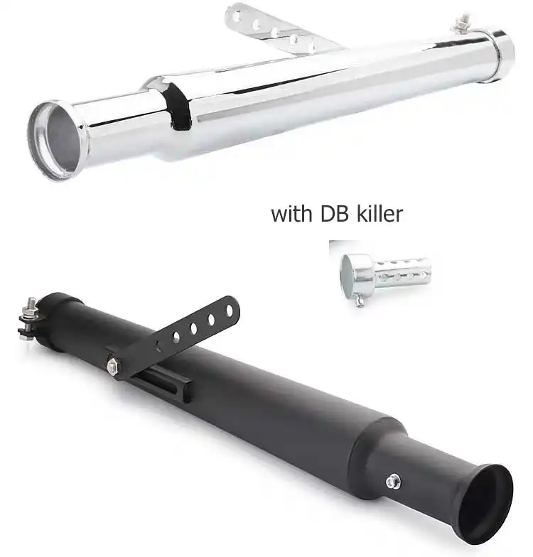 Universal Motorcycle Cocktail Shaker Slip On Muffler Tulip end Exhaust Pipes Silencer For Harley