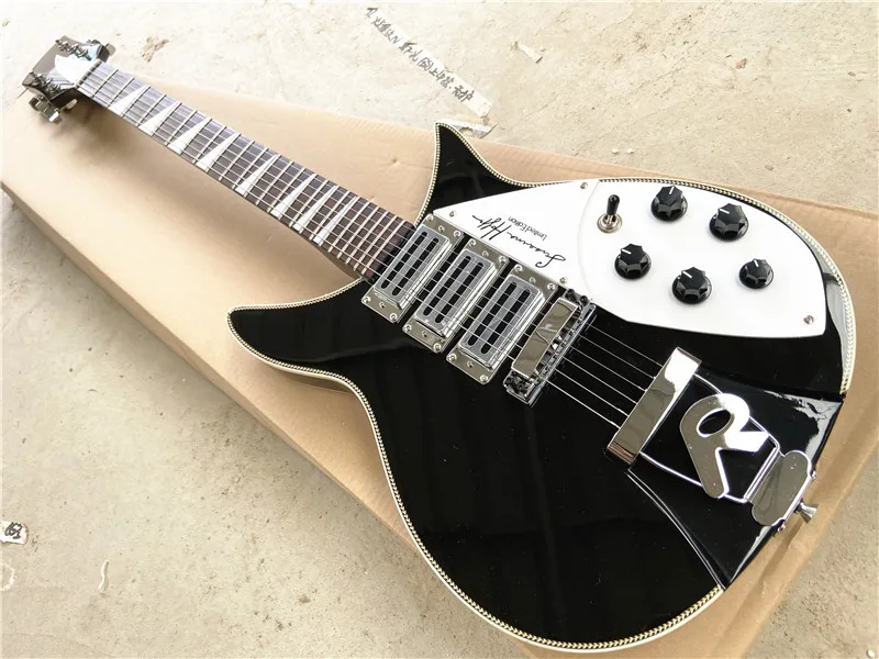 

High quality 325 -- 6 string electric guitar black varnish rose wood fingerboard R guitar bridge is customizable