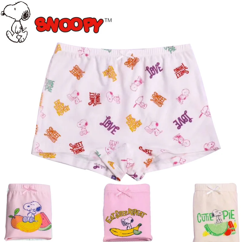 LINLAN 4 шт./лот детские трусики Snoopy трусы-боксеры для девочек детское нижнее белье