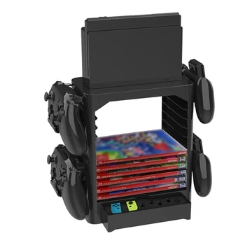 

Game Storage Tower for Switch - Game Disk Rack and Controller Organizer for Nintendo Switch and Accessories
