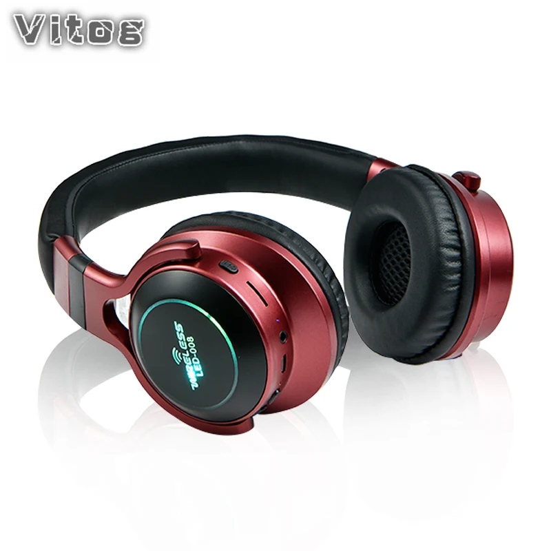 

VITOG True Wireless Headphones Headband Bluetooth Earphone 8D HiFi Stereo Gaming Headsets Support TF Card FM 3.5mm AUX Audio