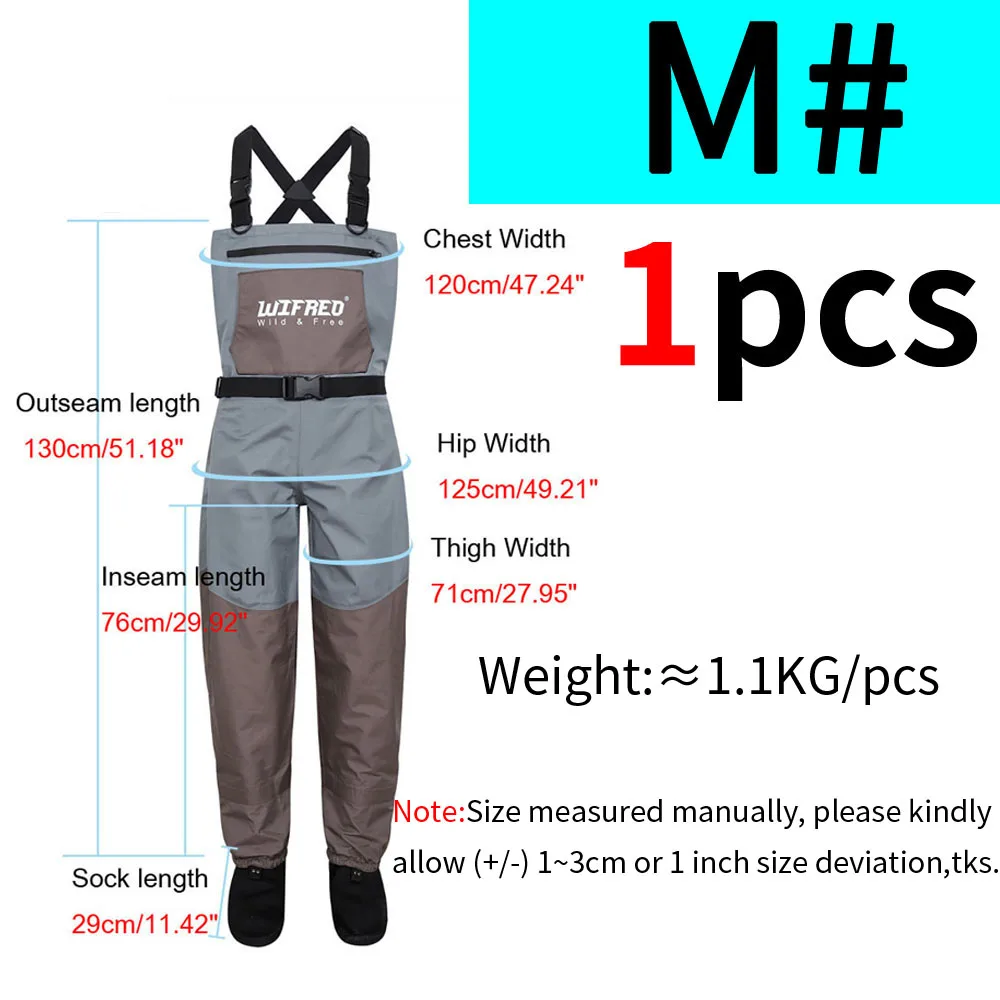 1PCS Fly Fishing Chest Waders Hunting Overall Pants 3Ply