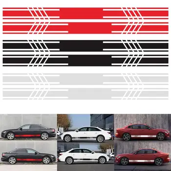 

2 PCS Vinyl Car Styling Side Stripes Skirt Sticker Decals Wraps Body Stickers Auto Vinyl Decal Car Stickers and Decals Dropship