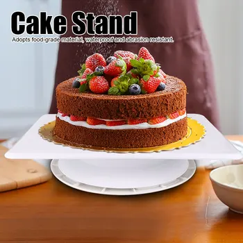 

1 PCS Plastic Cake Plate Turntable Rotating Anti-skid Round DIY Cake Stand Cake Decorating Table Kitchen Pan Baking Tool