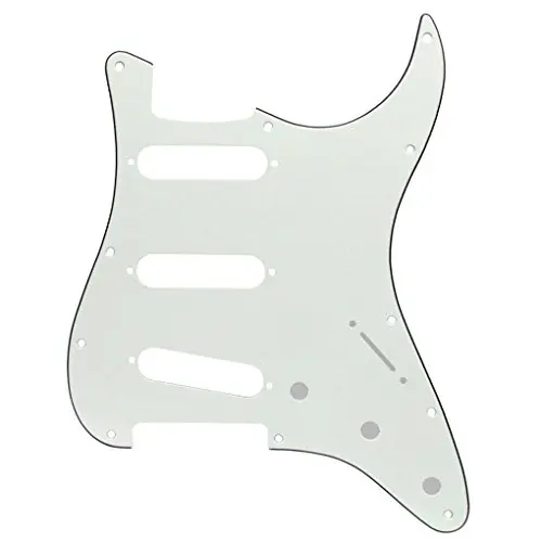 3S 11 отверстий электрогитара Strat Pickguard для FD США/Мехико Стиль гитары части, 4Ply черный жемчуг - Цвет: Армейский зеленый