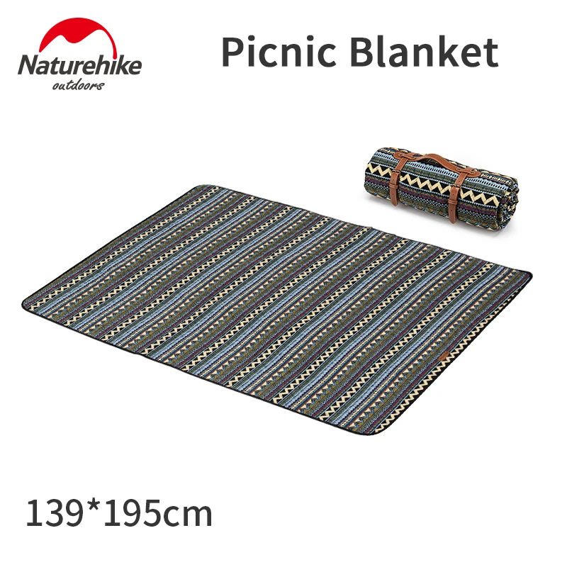 Naturehike Simple Style Picnic Mat Washable Moisture-proof Tent Outdoor Portable Thickening Travel Blanket Polyester Cotton | Спорт и