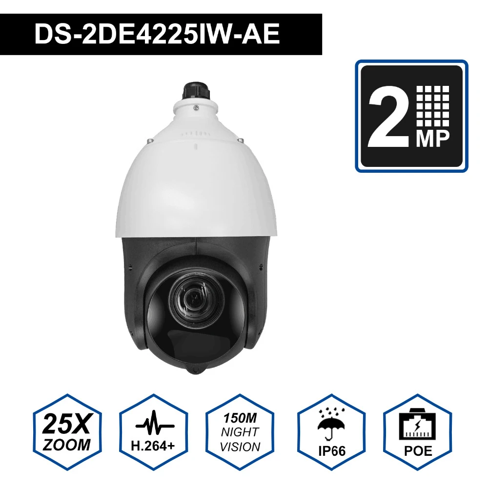 Hik Оригинальная английская PTZ IP камера DS 2DE4225IW DE 2 мегапикселя моторизованный 25X