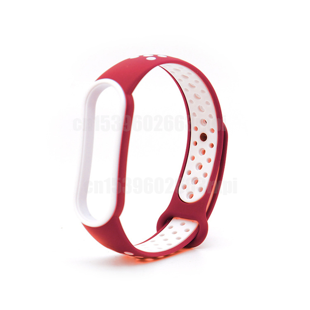For Xiaomi Mi Band 3 4 5 6 Two-Color Watch Band Wristband Silicone Miband Smart Silicone Bracelet Mi3 M4 M5 Mi6 Glass Film