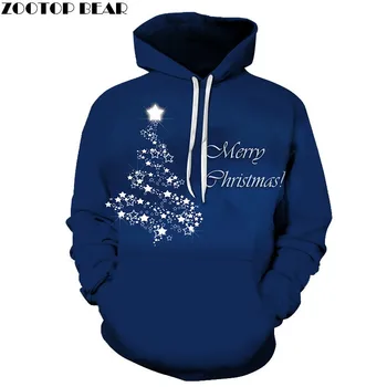 

ZOOTOP BEAR Brand Casual Fashion Blue 3D Printed Men Hoodies Sweatshirts Hoodies Christmas Merry Men Tracksuit Coat Unisex