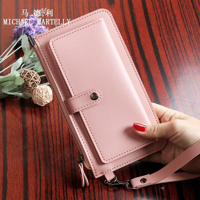 

2019 New Style Bag Women's Long Multifunctional Wallet Card Bit More Zipper Hasp Students Wallet Clutch Bag