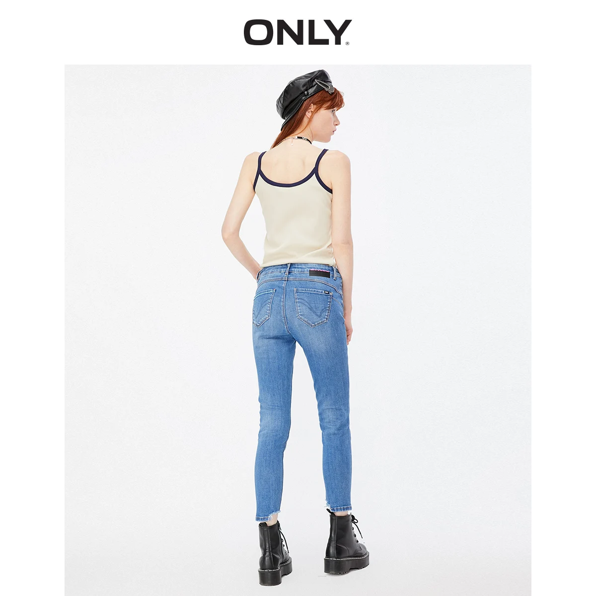 ONLY2019 Летние Новые укороченные джинсы с низкой талией и принтом | 119349523