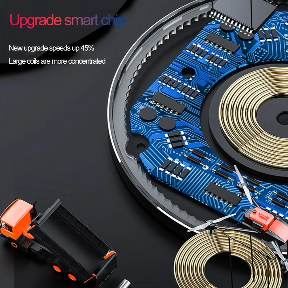 15W беспроводное зарядное устройство для iPhone samsung huawei Xiaomi быстрое зарядное устройство для смартфона быстрая Qi Беспроводная док-станция для зарядки