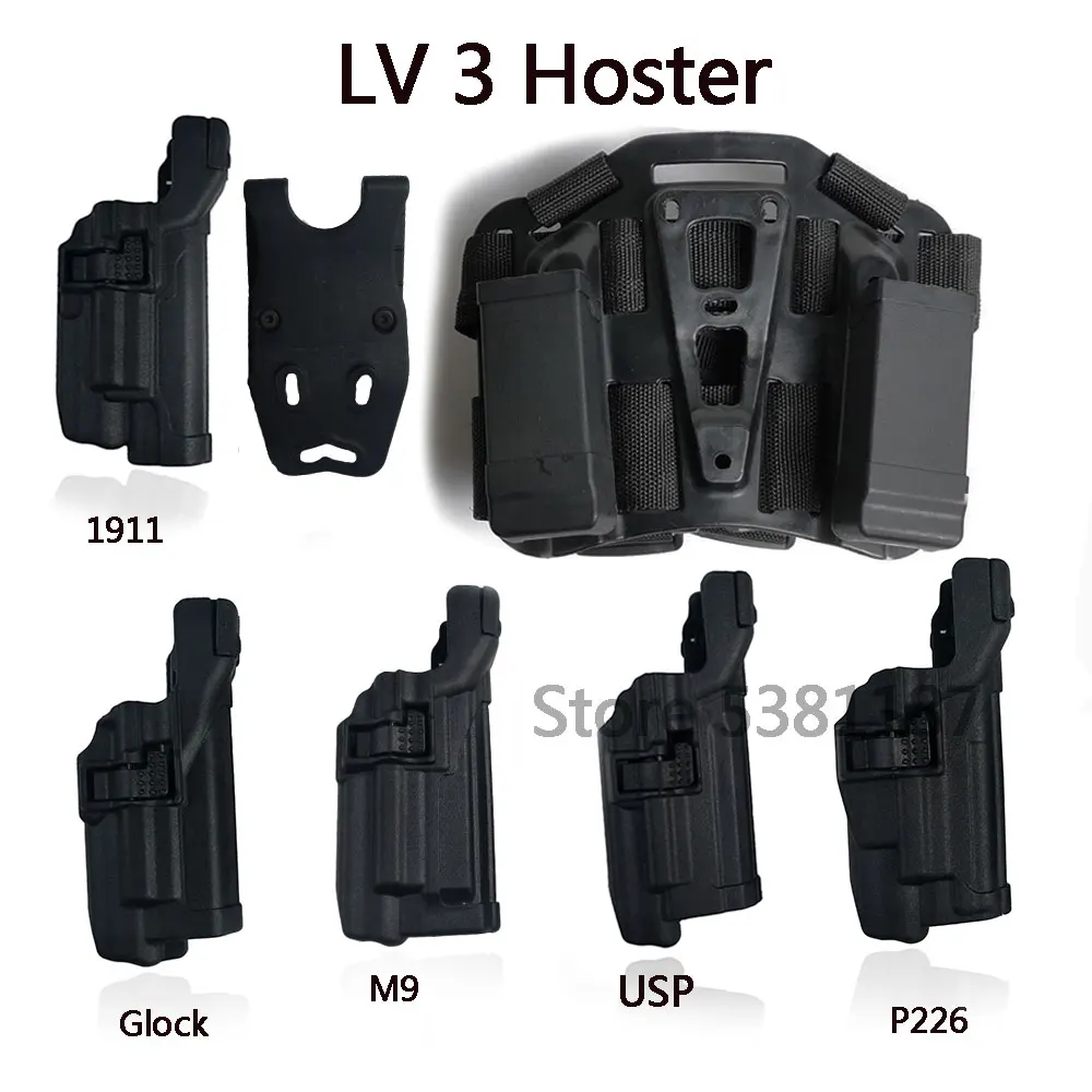 

Level 3 SERPA LIGHT BEARING Tactical HOLSTER SET USP Pistol Holster for HK USP Compact