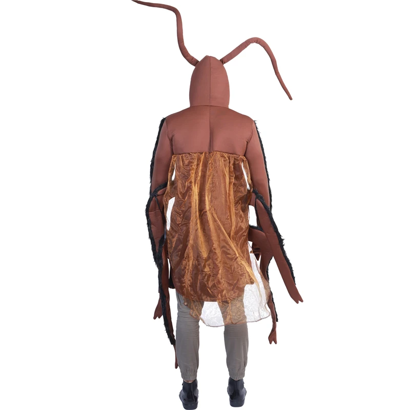 Серый комбинезон тараканов костюм насекомого Хэллоуина маскарадные костюмы Карнавальная одежда фестиваль Disfraz для взрослых ролевых игр