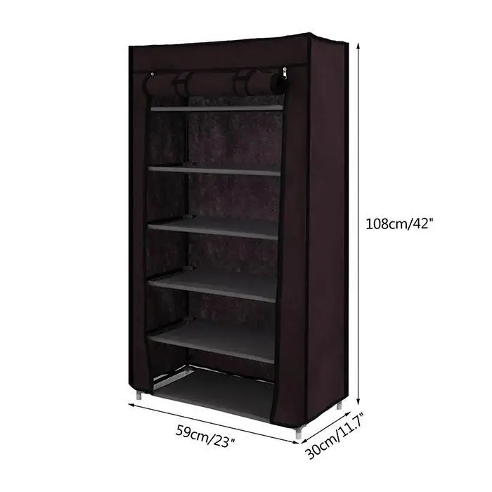 6 Layers Shoes Rack Dustproof Large Size Organizer Holder Shelf Non-Woven Fabric Hallway Cabinet DIY Home Dormitory Furniture