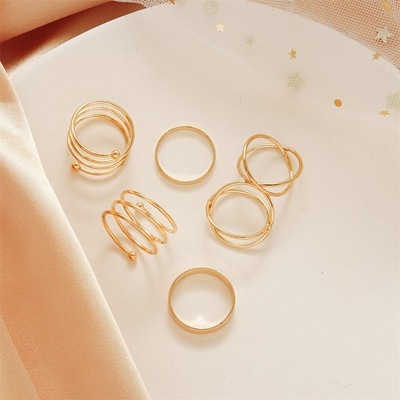 Silver Color Rings For Women Fashion Girl Gold Metal Ring Set Engagement Wedding Casual Party Gift Punk Boho 2021 Jewelry