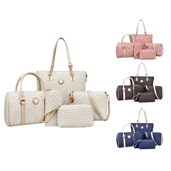 

Five-Piece Fashion Ladies and Mother Bag Wild Printed Fishbone Shoulder Messenger Handbag