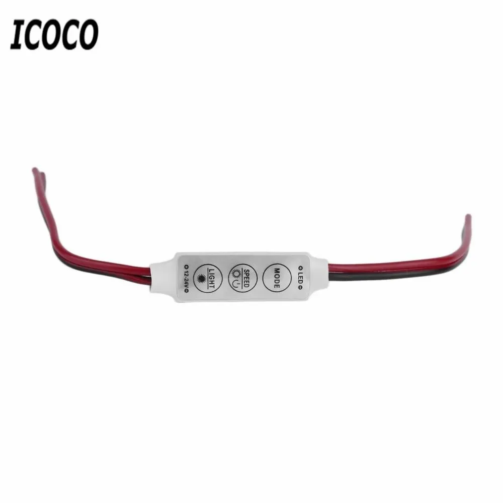 DC 12V Мини rgb контроллер диммер переключатель для 5050 3528 SMD светодиодный свет полосы