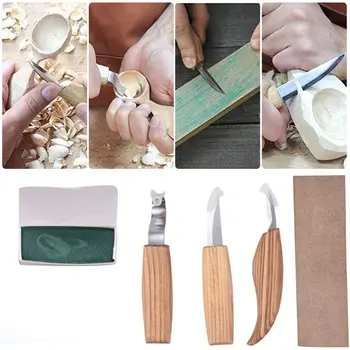 

5 Pcs Set Woodworking Carving Tools Knife Sharp-edged Wood Gouge Chisels DIY Cutter
