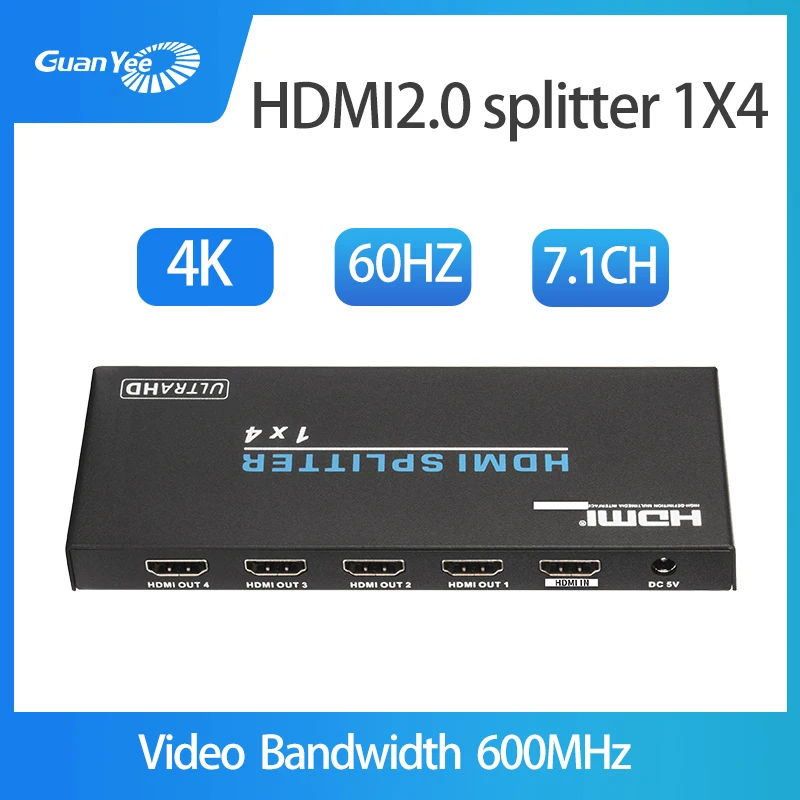 Hdmi2.0 сплиттер 4K hd один в четыре компьютера ТВ 1x4|Кабели HDMI| |