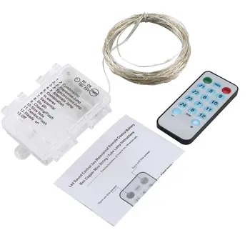 

Led Light String Four Lines Remote Control 10M 100Led Copper Wire Lamp Rgb Decoration For Christmas Wedding Holiday