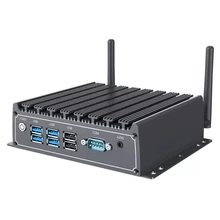TOPTON 산업용 미니 PC Intel Core i7 4500U 팬리스 데스크탑 컴퓨터 Windows 10 Linux 4 * USB3.0 2 * Lan