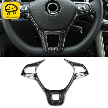 

CARMANGO for VW Volkswagen T-ROC 2018 2019 Auto Car Styling Steering Wheel Panel Frame Cover Trim Stickers Interior Accessories