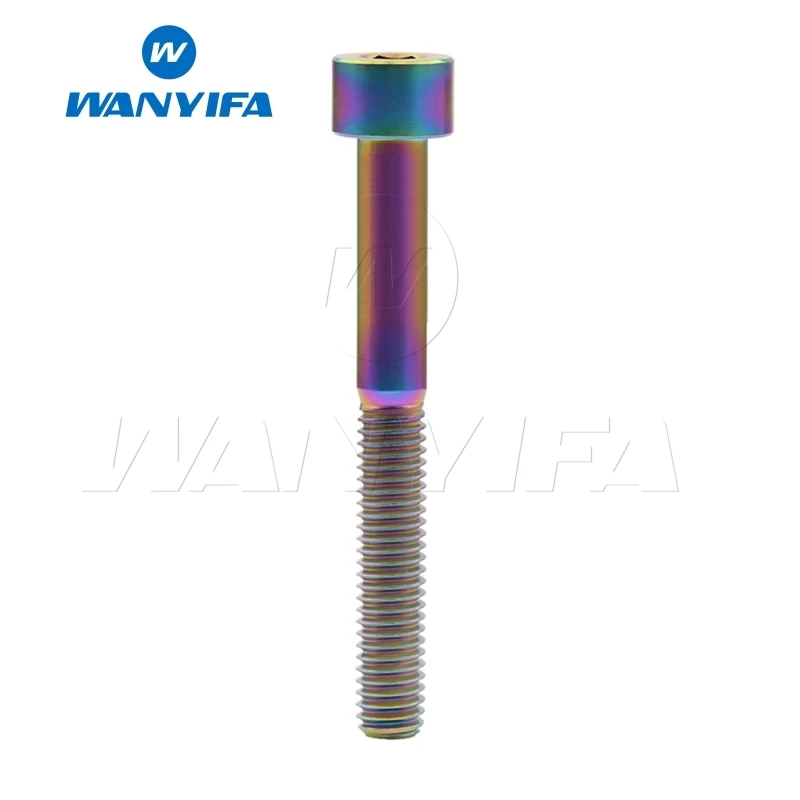 Waniifa M5 x 45 50 55 60 мм Титан Ti болты шестигранный ключ с квадратной головкой винт для руля велосипеда - Цвет: M5x55mm Rainbow
