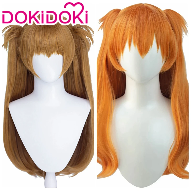 DokiDoki Аниме косплей парик Оранжевый Косплей женские милые длинные волосы