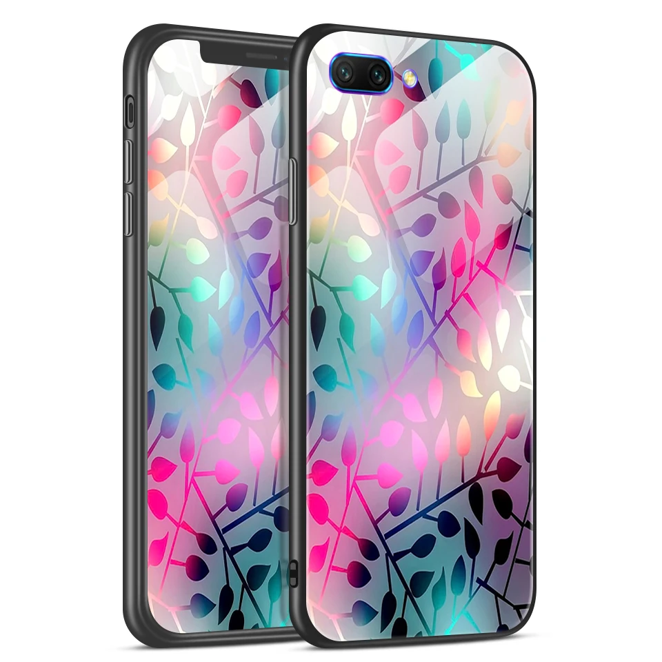 H150 Для huawei Honor 10/10 Lite звездный узор Роскошный чехол из закаленного стекла для Honor 10lite полный защитный противоударный жесткий чехол - Цвет: H150