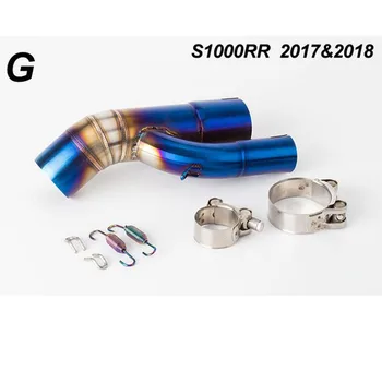 

For S1000RR 2017 2018 Slip on Motorcycle Exhaust Muffler Middle Link Pipe Mid Tube S 1000 RR S1000RR Escape Accessories 17 18