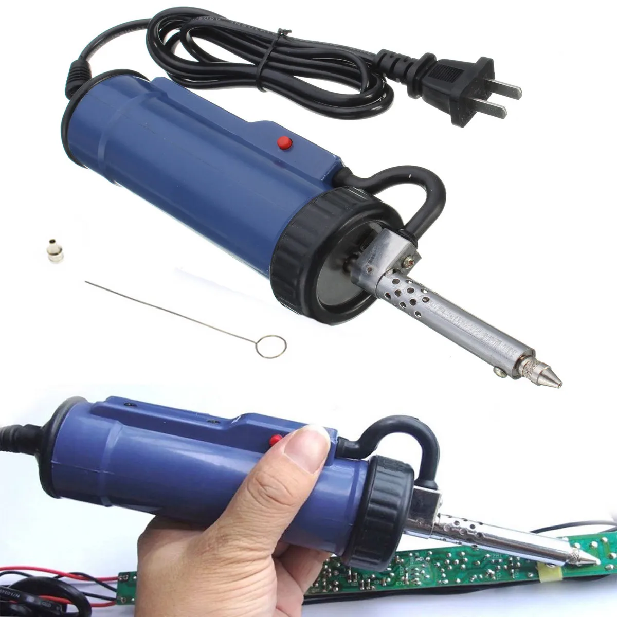 

30W 220V 50Hz Solder Sucker Electric Vacuum Desoldering Pump Iron Guns Soldering Repair Tool with Nozzle and Drill Rod