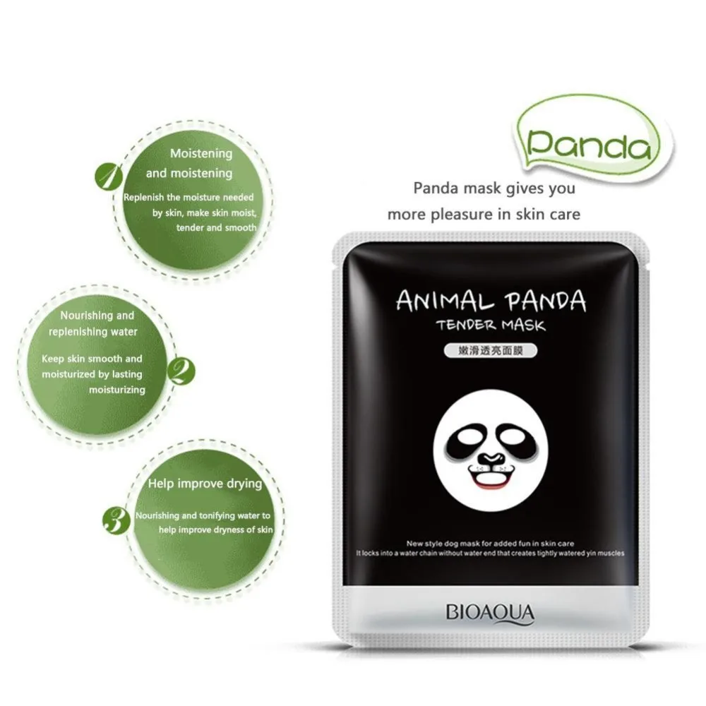 BIOAQUA 1 шт. овца/панда/собака/Тигр увлажняющая маска для лица милые маски для лица с изображением животных уход за кожей