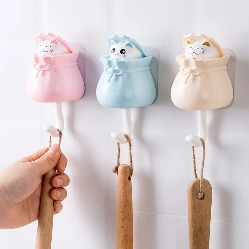 Ganchos adhesivos para colgar llaves, bolsa, toalla paraguas, bufandas, sombreros, batas de baño, esponjas, organizador de pared