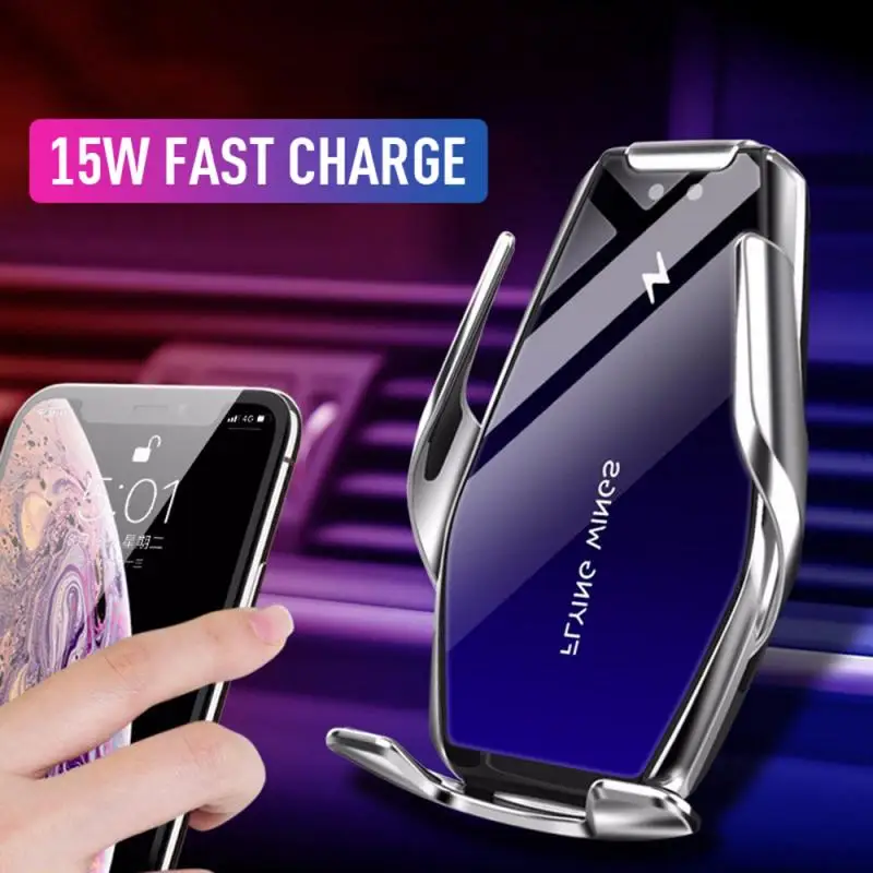 

Automatic Clamping 15W Car Wireless Charger Bracket Infrared Induction Qi Wireless Charger Car Holder for your Phone Car Charger