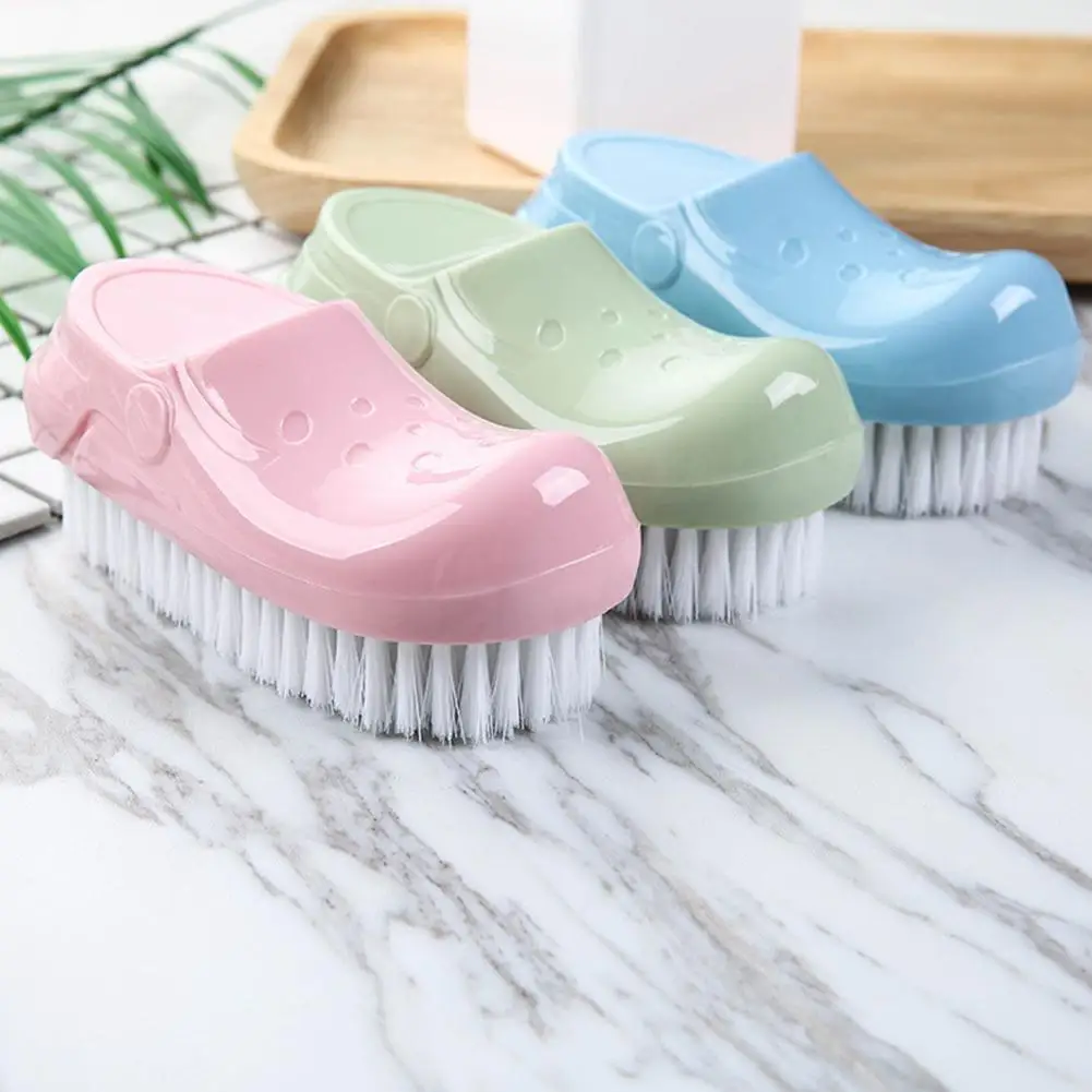 

AsyPets Multifunction Home Slipper Shape Soft Bristles Hand Cleaning Brush for Laundry Shoes Washing