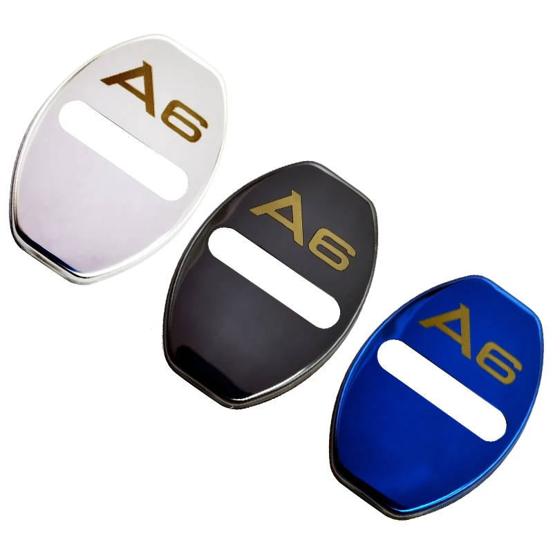 FLYJ 4 шт. Автомобильный Дверной замок Пряжка coverprotector Bucklecar аксессуары интерьера для Audi A3 A4 A5 A6 A7 A8 8v B7 B8 C7 D3 D4 D5