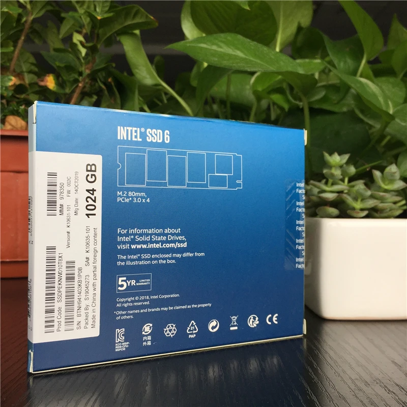 Твердотельный накопитель Intel 660p ssd 512GB 1 ТБ 2 ТБ-PCI Express(PCI Express 3,0x4)-внутренний SSD-intel M.2 2280 NVME ssd