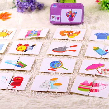 

CHILDREN'S Puzzle Matching CHILDREN'S Toy Cute Cartoon Iron Box Educational Early Childhood ENLIGHTEN Toy Wh07