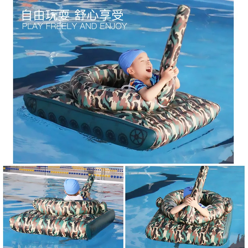 

2020 New Style Children Inflatable Tank Water Riding Environmentally Friendly PVC Aquatic Toy Floating Row Riding Floating Bed W