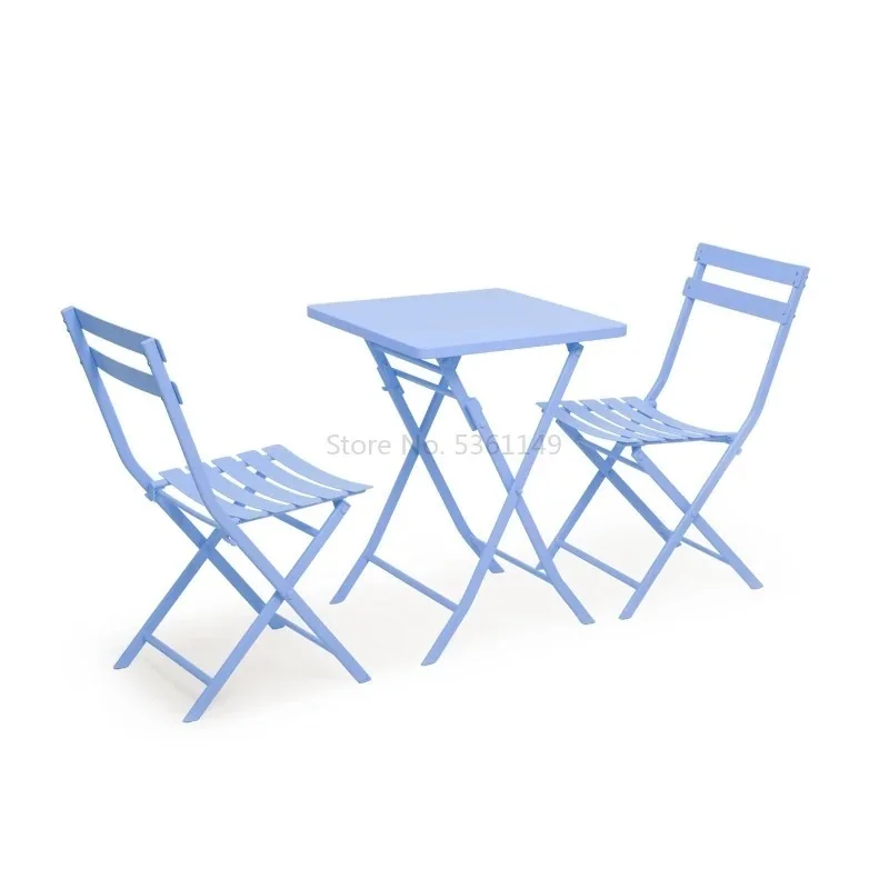 Net Red Restaurant Chair Nordic Dining Chair Ins Girl Heart Pink Photo Stool Balcony Wrought Iron Folding Tables and Chairs