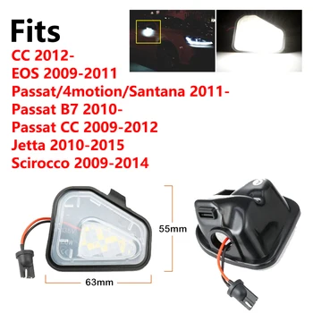 

2pcs Car LED For Volkswagen VW JETTA 2010 2011 2012 2013 2014 2015 CC EOS PASSAT SCIROCCO Side Mirror Puddle Light Rearview Lamp