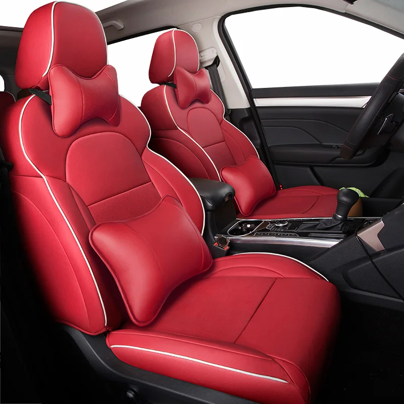 Кожаные автомобильные чехлы на сиденья машины для toyota avensis t25 wish prado 120 150 corolla prius land