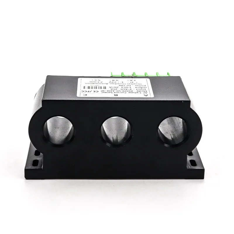 

3 phase Current Transmitter 4-20mA,0-5V ,0-10V out Perforated 3 phase ampere signal transducer